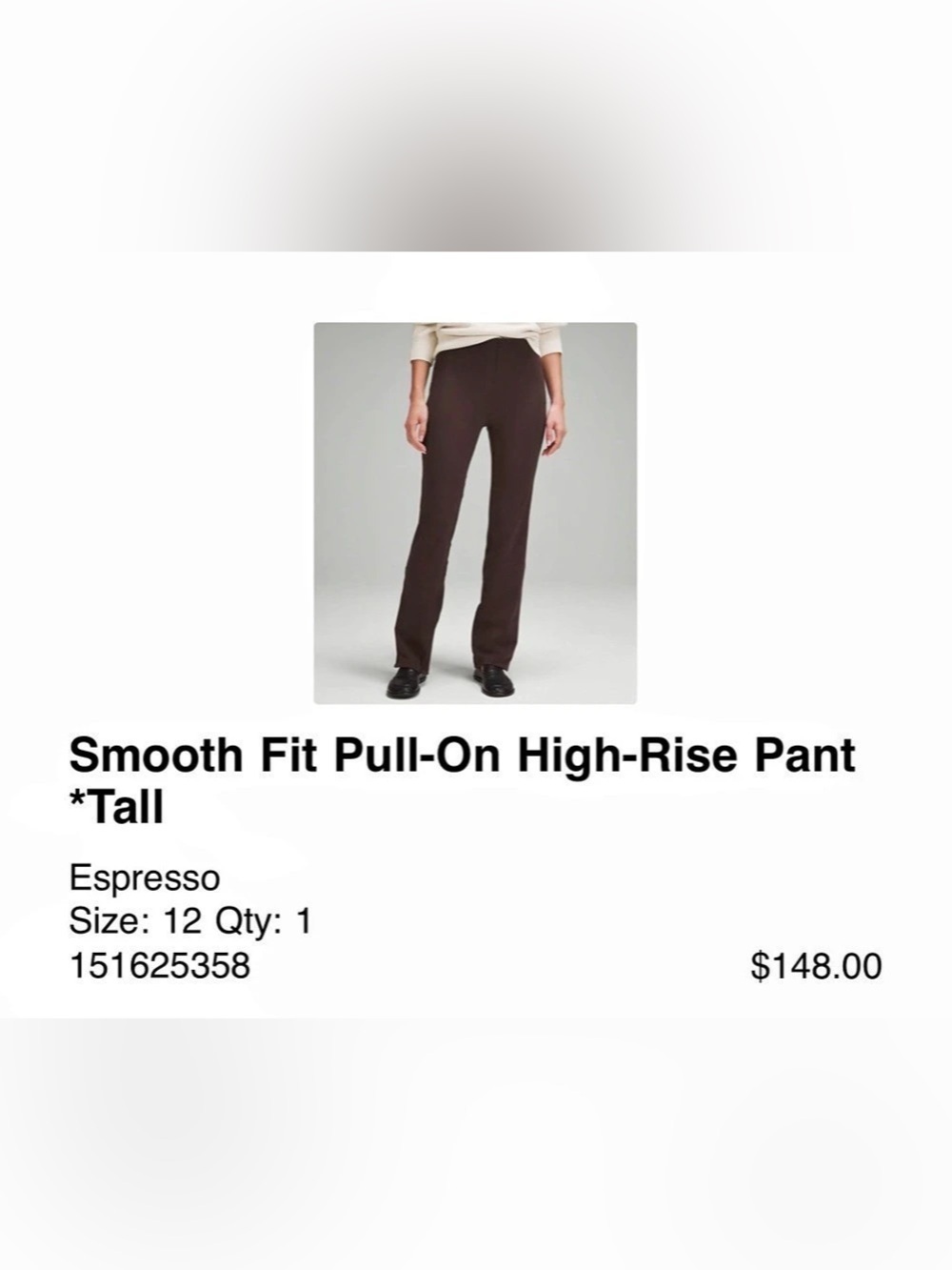 Lululemon Smooth Fit Pull-On High-Rise Pant *Tall Straight Leg Brown Size 12